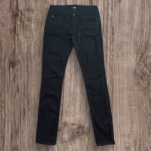 Hudson Collin Flap Jeans Black Skinny Jeans Sleek Design